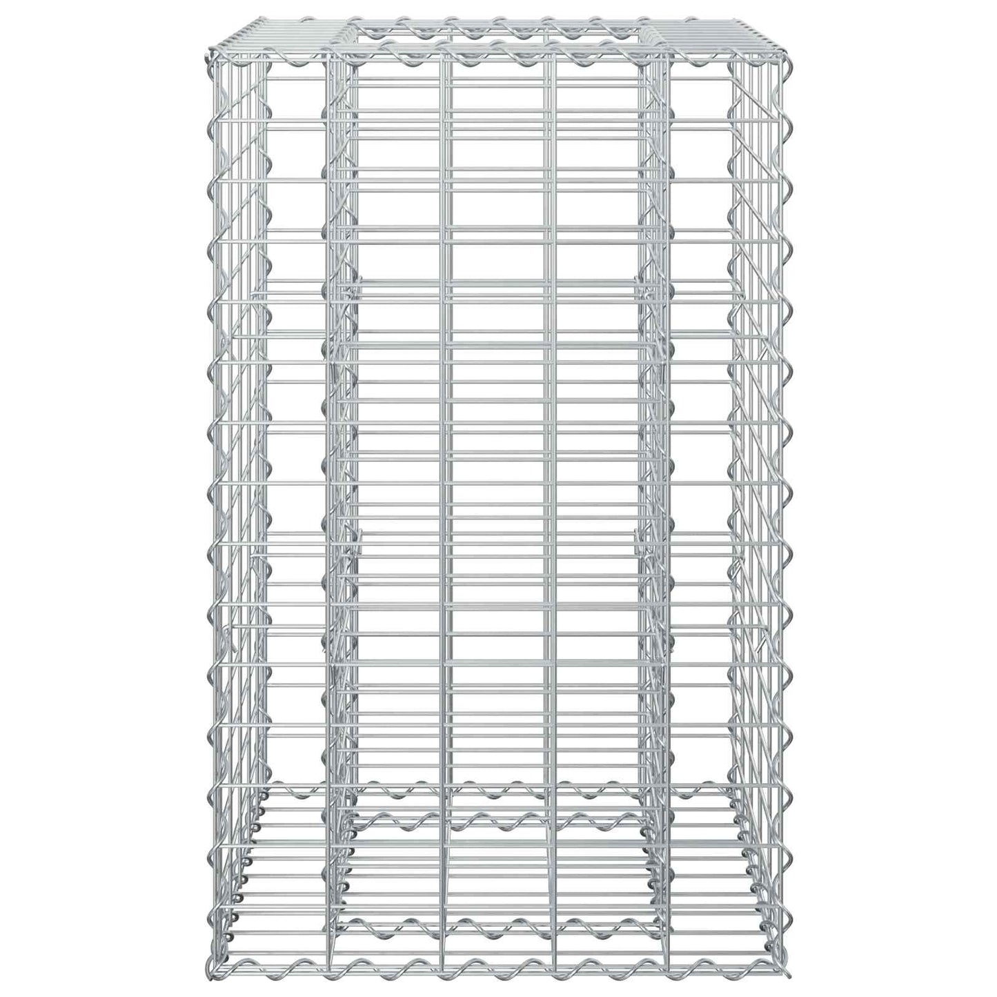 vidaXL Ανασηκωμένο κρεβάτι gabion Ασημί 50 x 50 x 80 cm