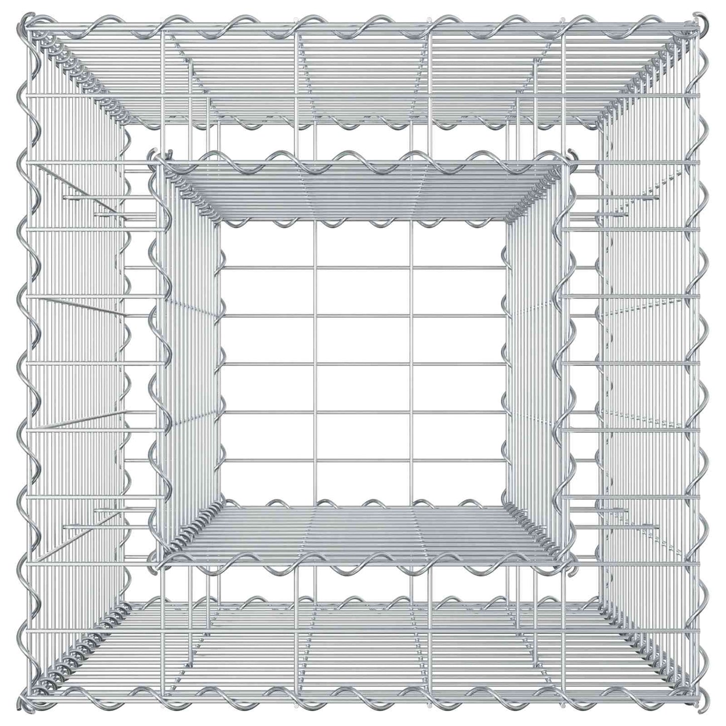 vidaXL Ανασηκωμένο κρεβάτι gabion Ασημί 50 x 50 x 80 cm