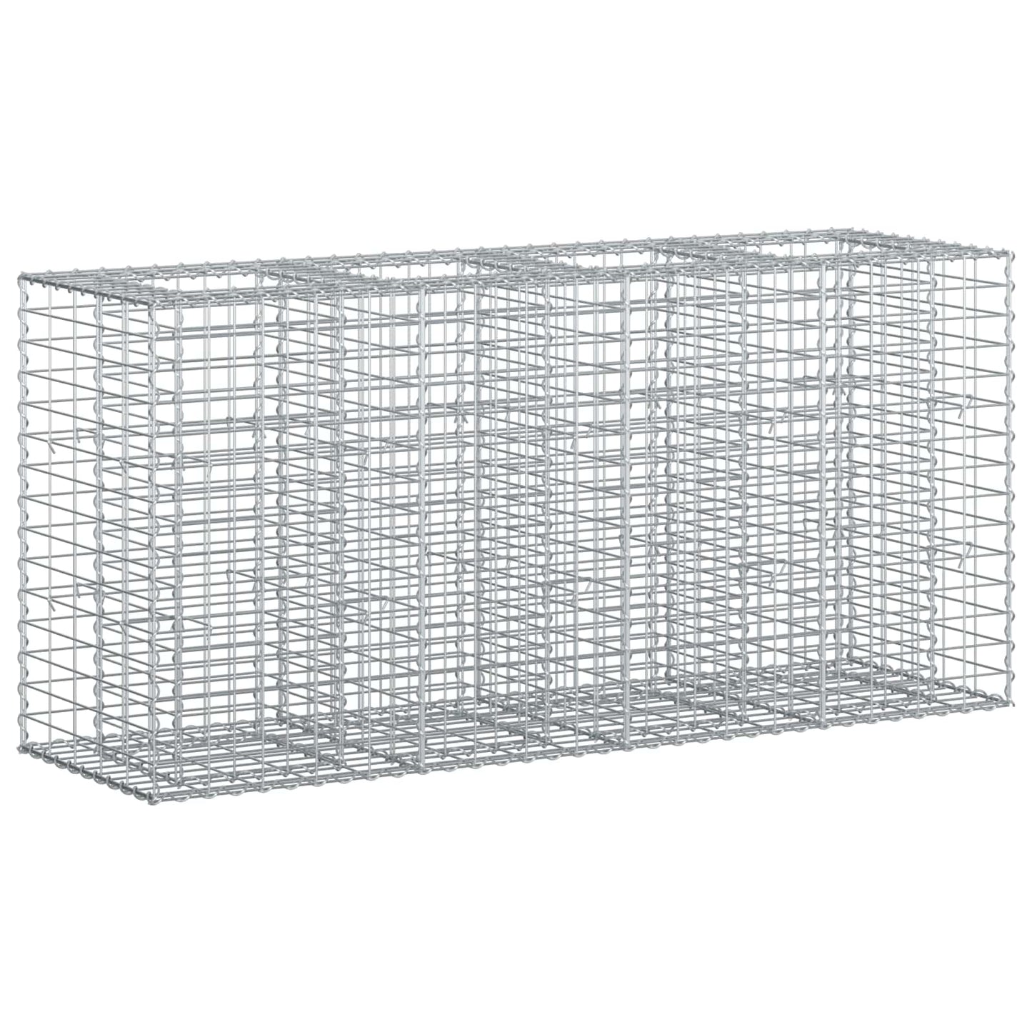 vidaXL Ανασηκωμένο κρεβάτι gabion Ασημί 170 x 50 x 80 εκ