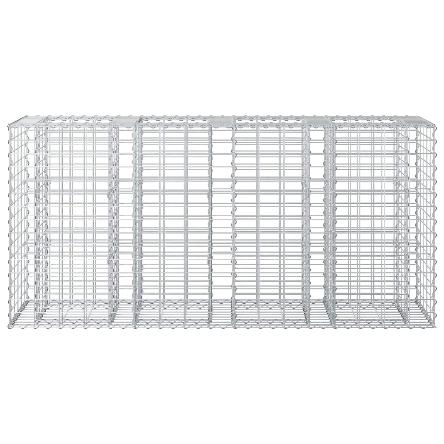vidaXL Ανασηκωμένο κρεβάτι gabion Ασημί 170 x 50 x 80 εκ