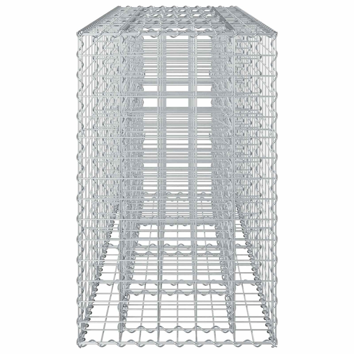 vidaXL Ανασηκωμένο κρεβάτι gabion Ασημί 170 x 50 x 80 εκ