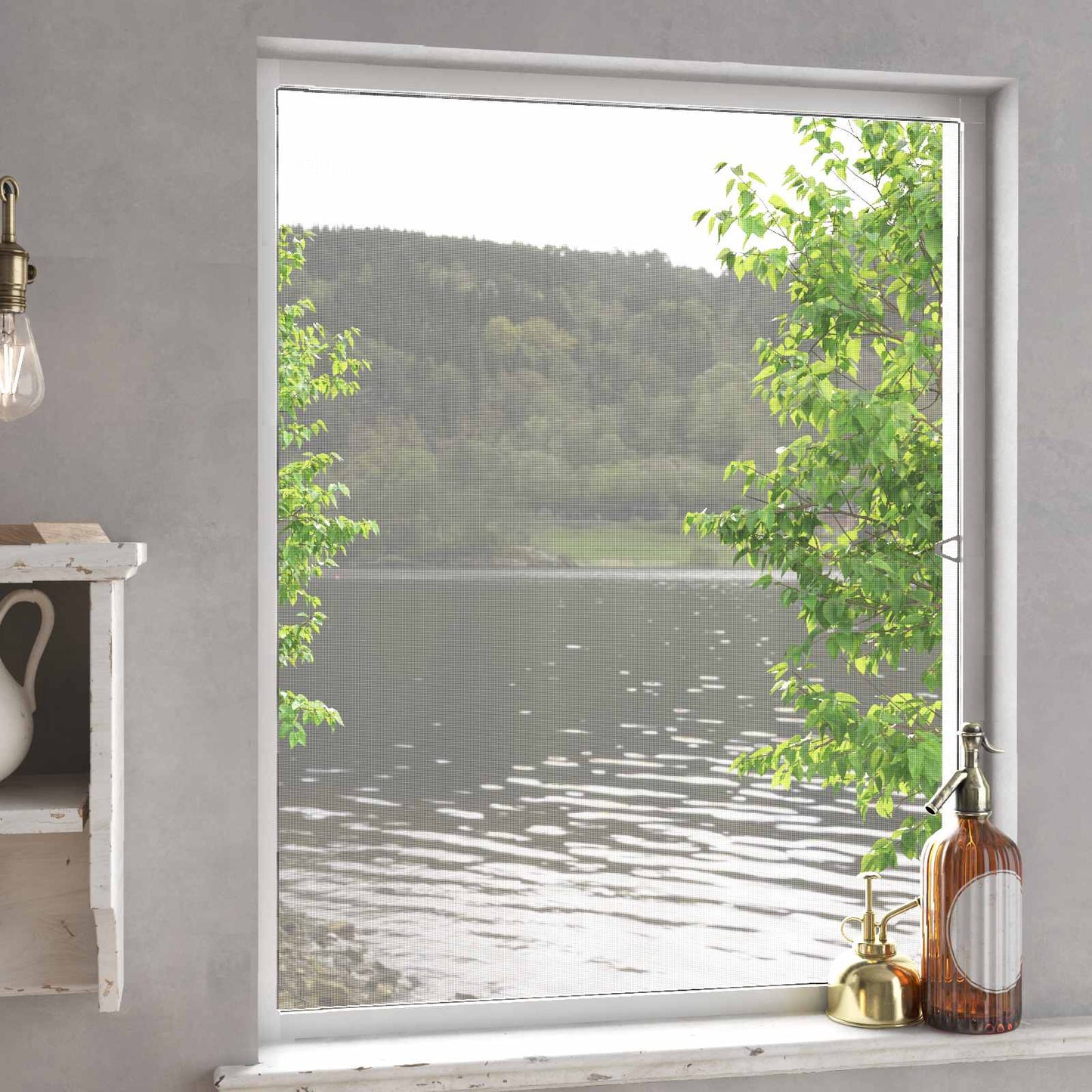 vidaXL Σκηνίδα Εντόμων Για Παράθυρα Λευκό 120 x 140 cm