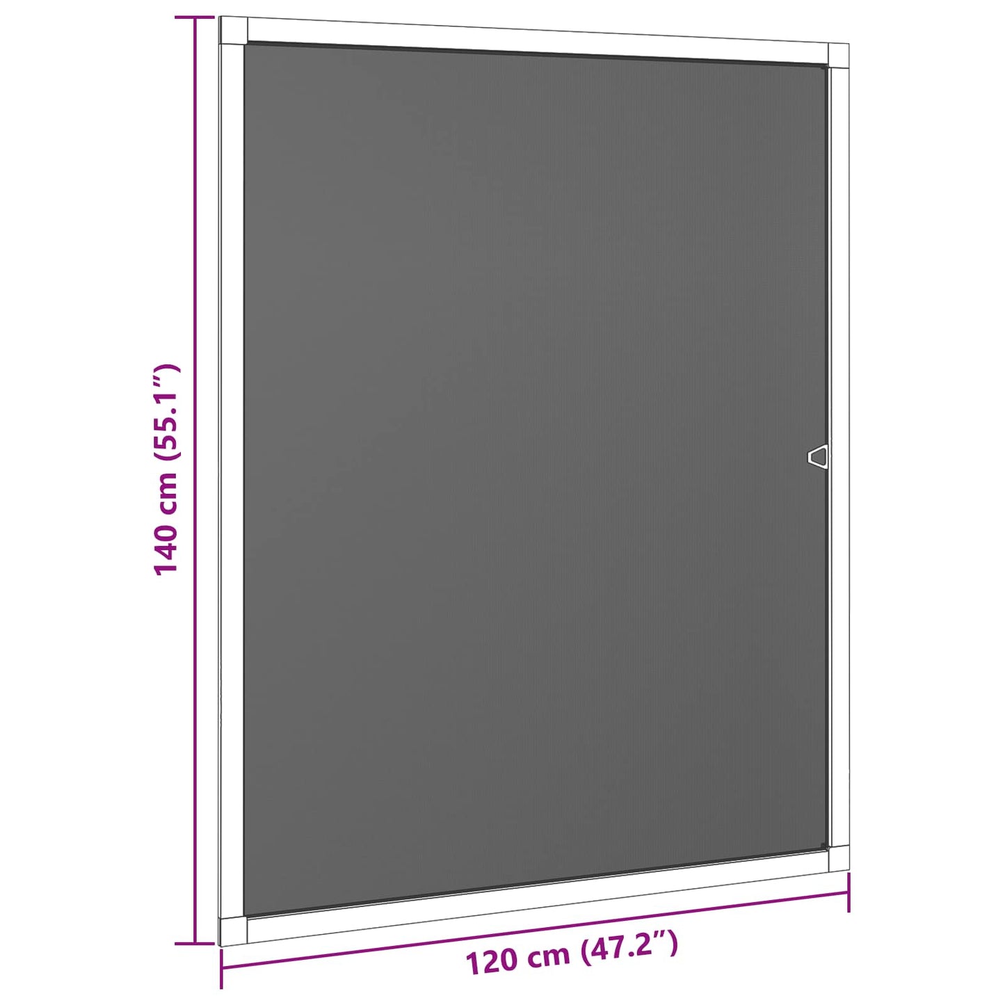 vidaXL Σκηνίδα Εντόμων Για Παράθυρα Λευκό 120 x 140 cm