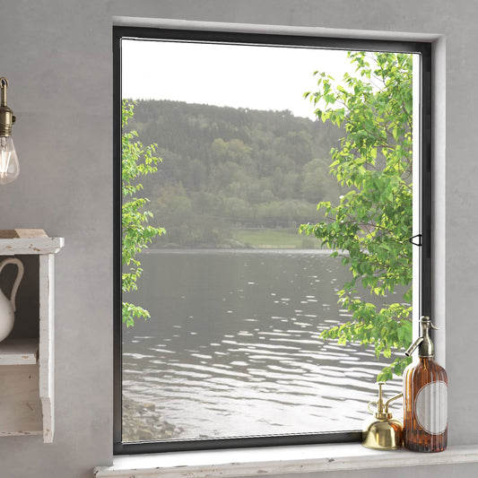 vidaXL Σκηνίδα Εντόμων Για Παράθυρα Ανθρακί 110 x 130 cm