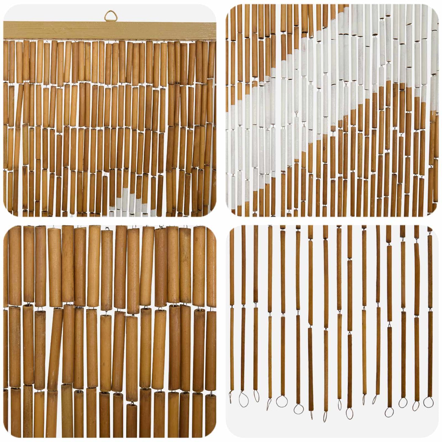 vidaXL Κουρτίνα Πόρτας για Έντομα πολύχρωμο 200 x 100 cm Μπαμπού