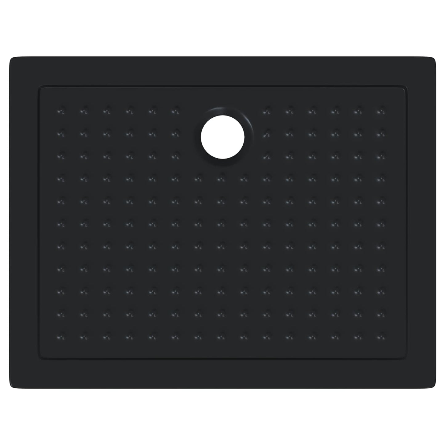vidaXL Δίσκος Βάσης Ντους με Τρύπες 90 x 70 x 4 cm ABS Μαύρο