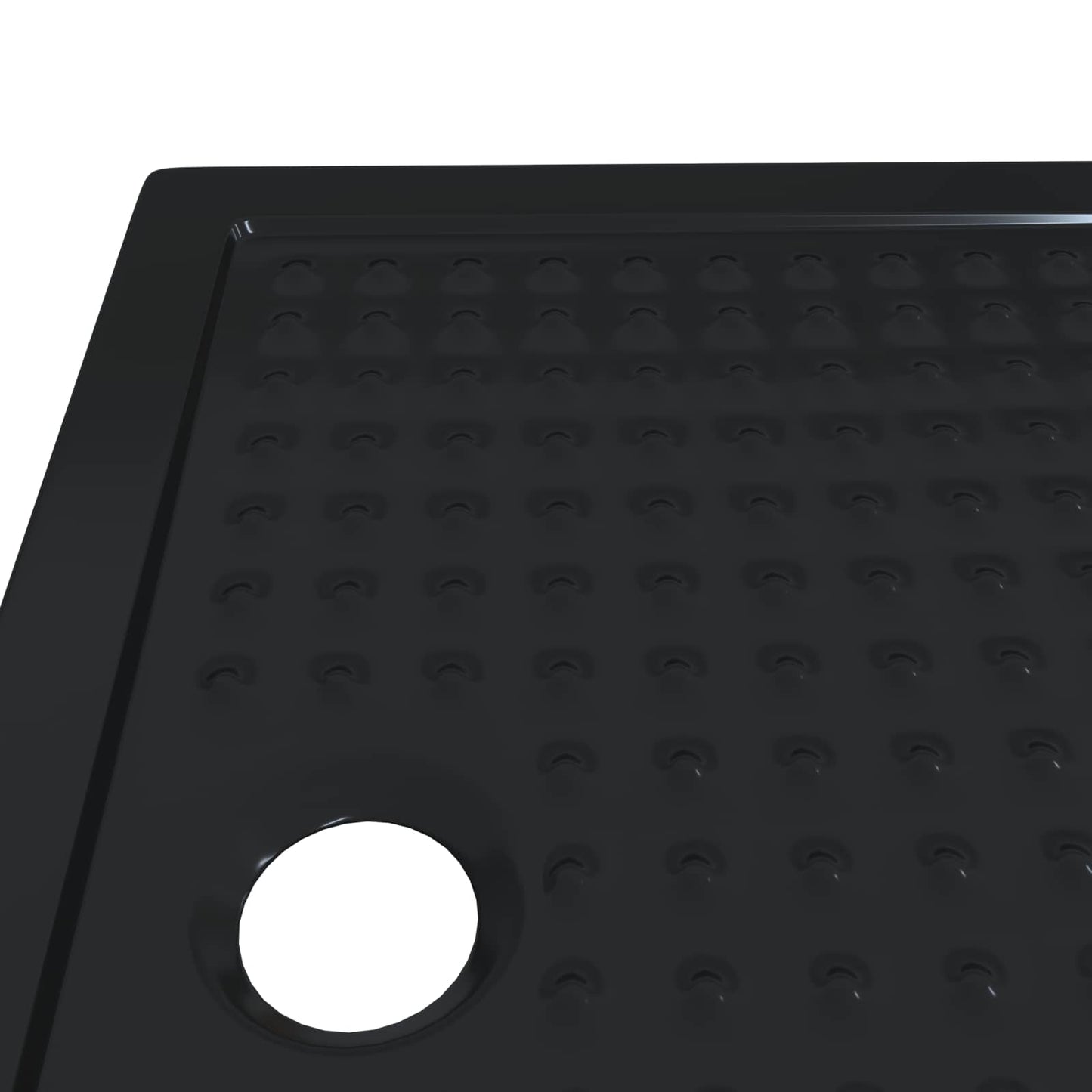vidaXL Δίσκος Βάσης Ντους με Τρύπες 100 x 80 x 4 εκ ABS Μαύρο