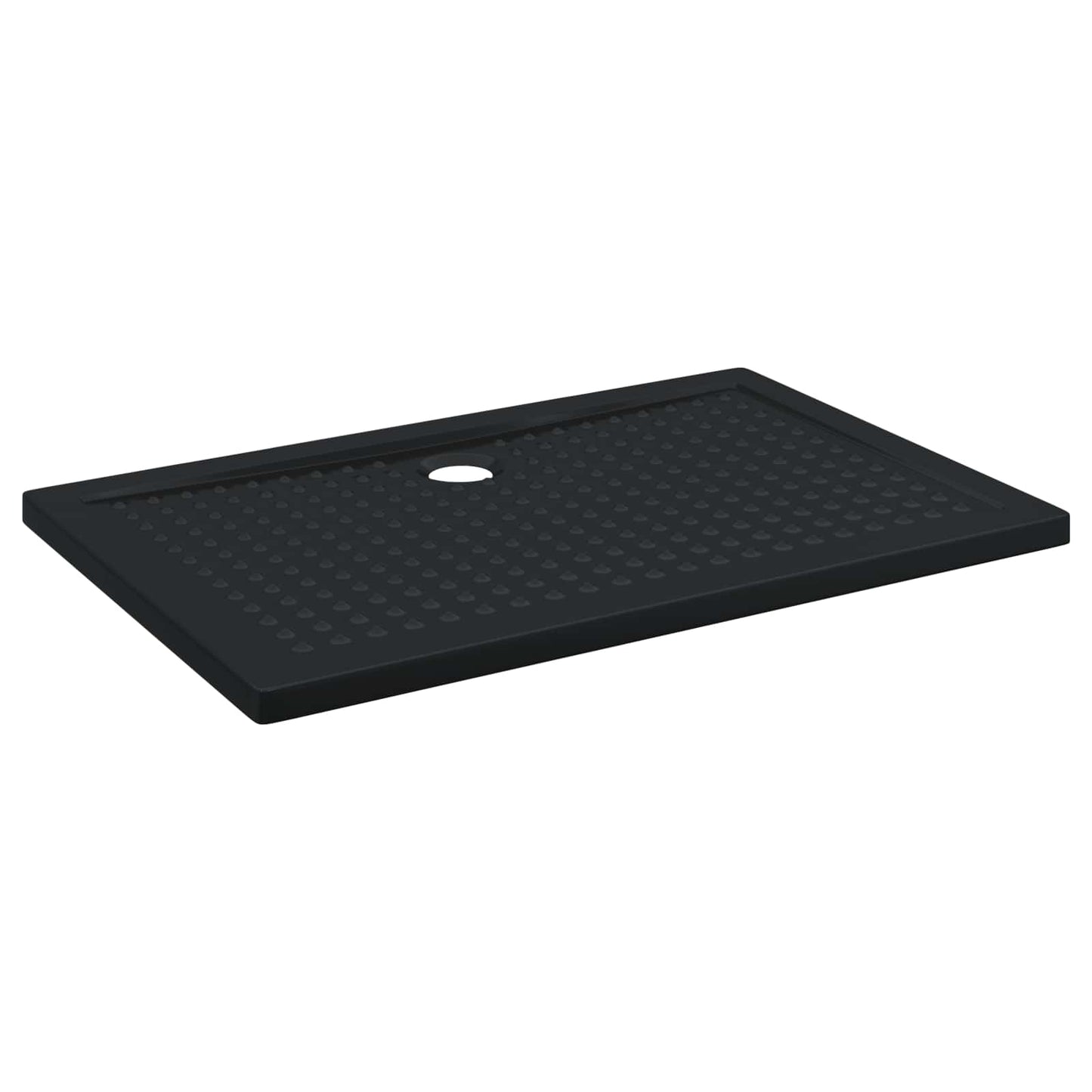 vidaXL Δίσκος Βάσης Ντους με Τρύπες Μαύρο 120 x 80 x 4 εκ. ABS