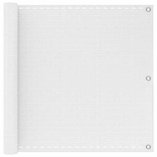 vidaXL Οθόνη Μπαλκονιού Λευκό 75 x 700 cm HDPE και Αλουμίνιο