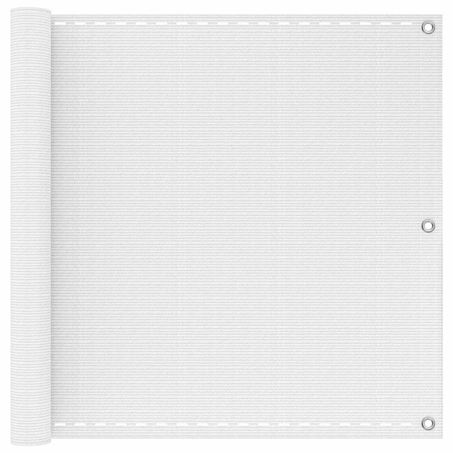 vidaXL Οθόνη Μπαλκονιού Λευκό 75 x 800 cm HDPE και Αλουμίνιο