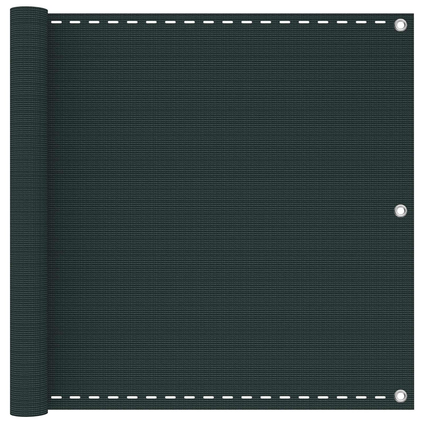 vidaXL Οθόνη Μπαλκονιού Σκούρο Πράσινο 90 x 700 cm HDPE και Αλουμίνιο