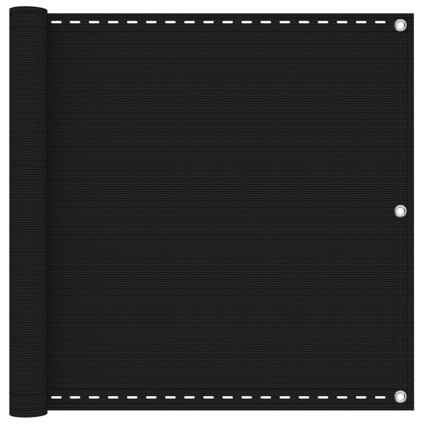 vidaXL Οθόνη Μπαλκονιού Μαύρο 120 x 1000 cm HDPE και Αλουμίνιο