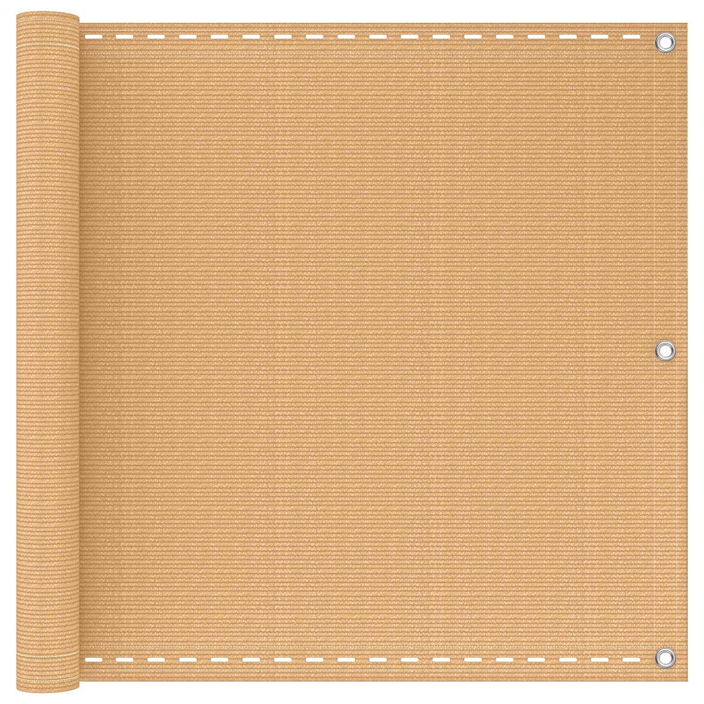 vidaXL Οθόνη Μπαλκονιού Άμμος 75 x 800 cm HDPE και Αλουμίνιο