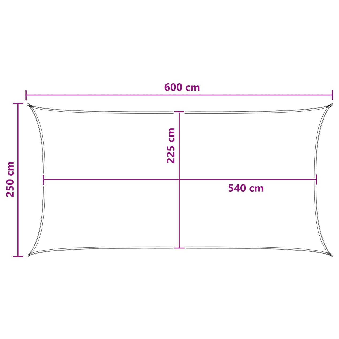 vidaXL Ικανότητα Σκίασης Μπλε 2,5 x 6 μ HDPE