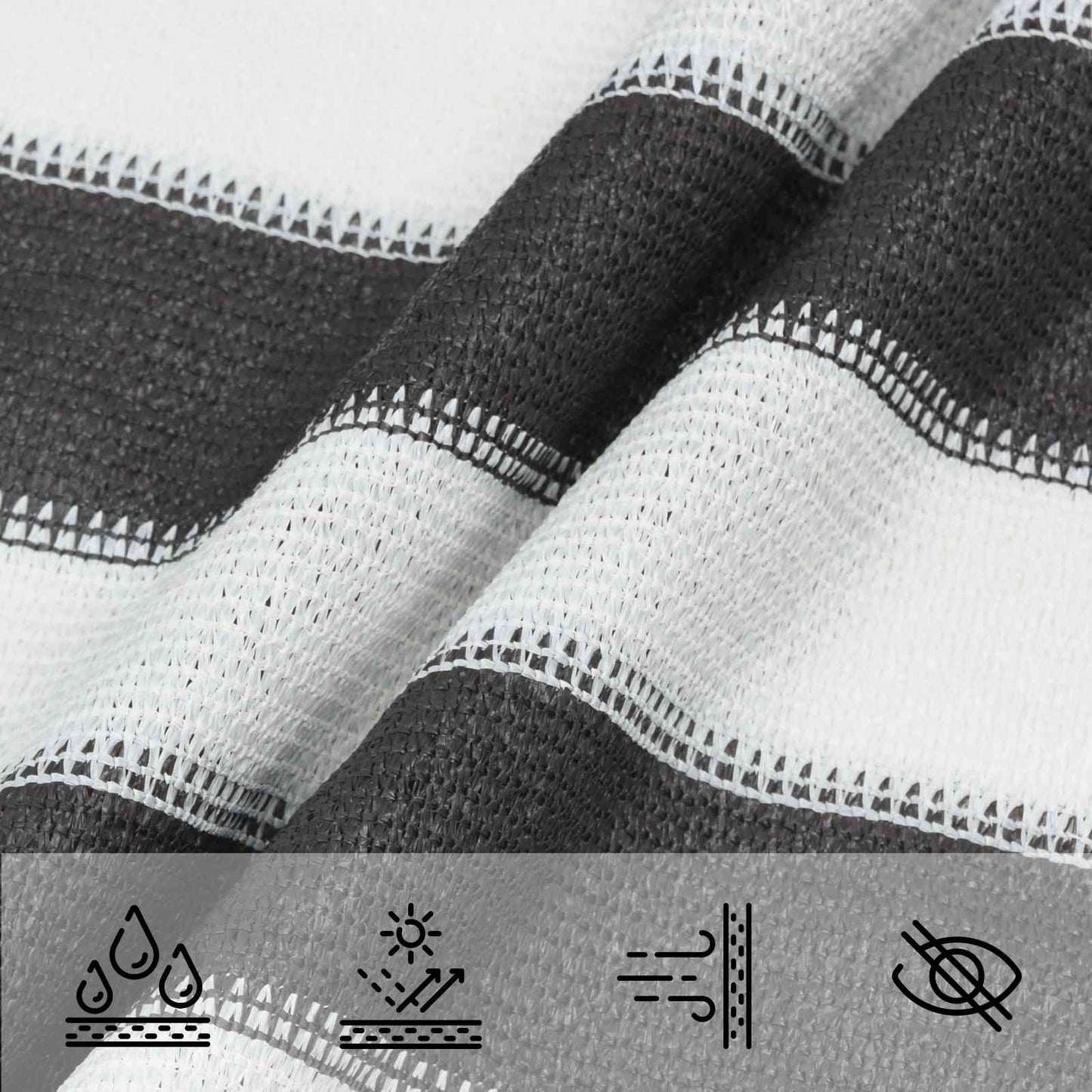 vidaXL Ικανότητα Σκίασης Γκρι και Λευκό 2 x 4,5 m HDPE