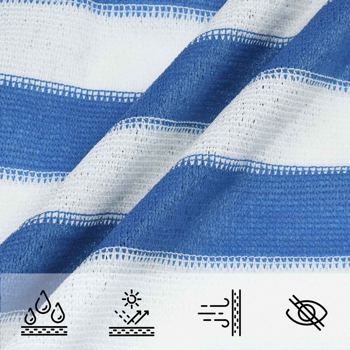 vidaXL Ικανότητα Σκίασης Μπλε και άσπρο 4,5 x 4,5 m HDPE