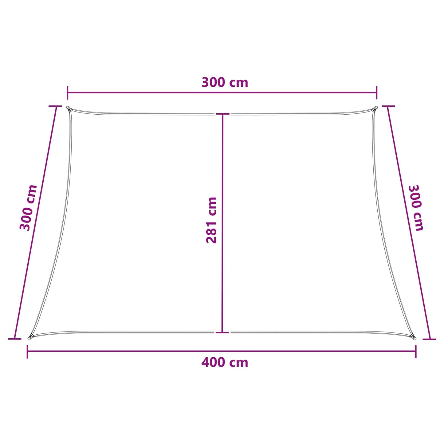 vidaXL Ικανότητα Σκίασης Μπλε και άσπρο 3 / 4 x 3 m HDPE