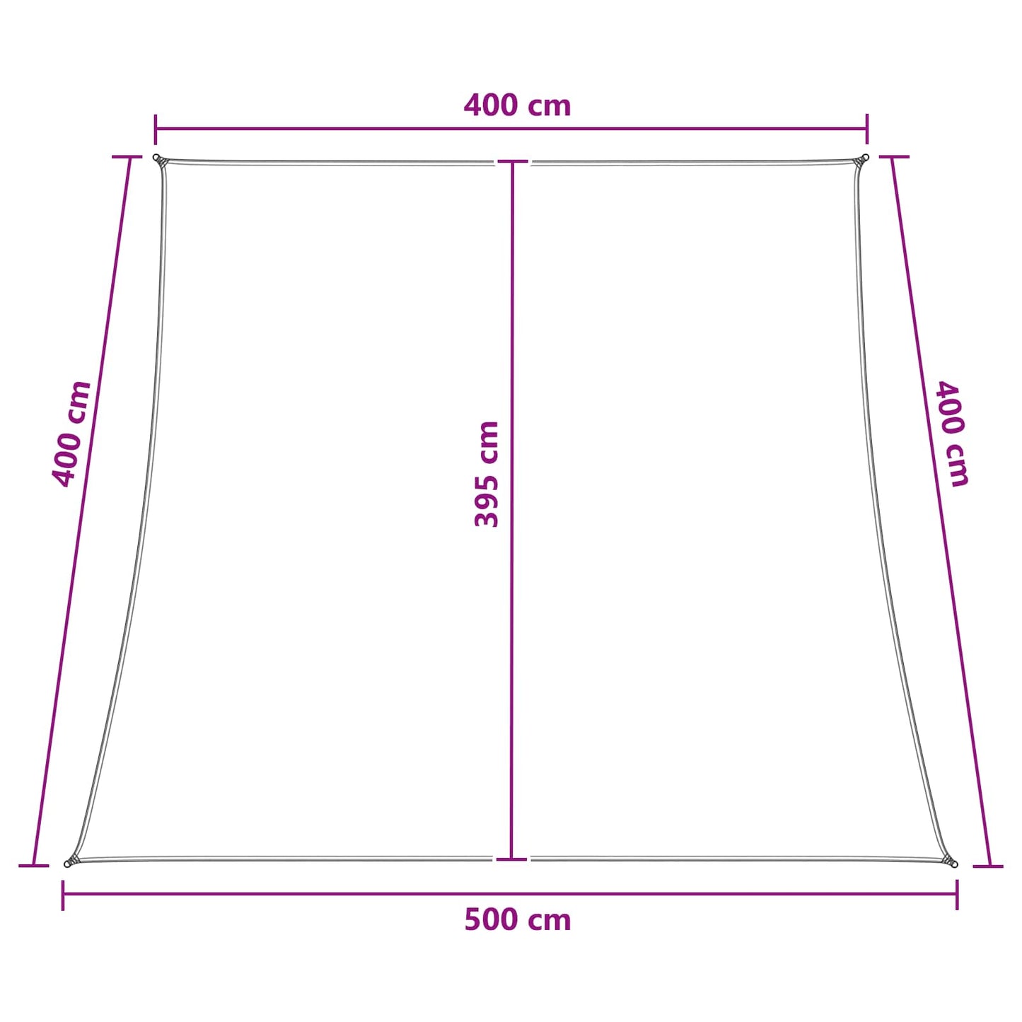 vidaXL Ικανότητα Σκίασης Μπλε και άσπρο 4 / 5 x 4 m HDPE