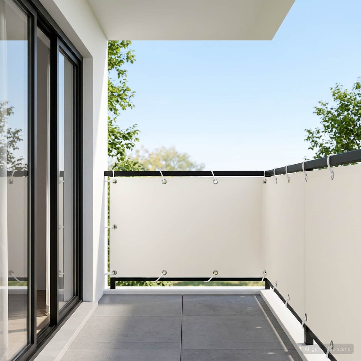 vidaXL Αδιάφανο σκίαστρο μπαλκονιού 150 x 200 cm