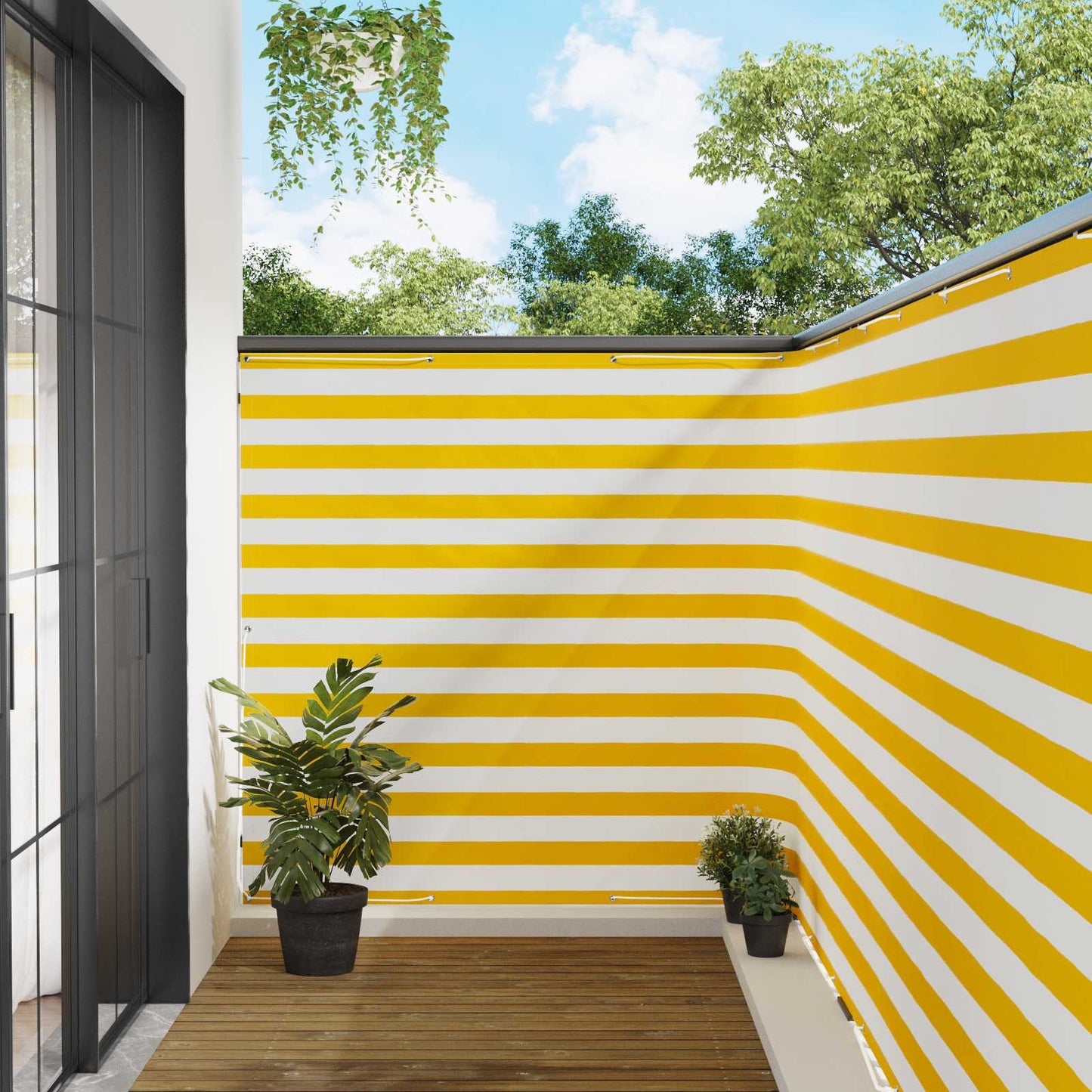 vidaXL Αδιάφανο σκίαστρο μπαλκονιού 150 x 300 cm