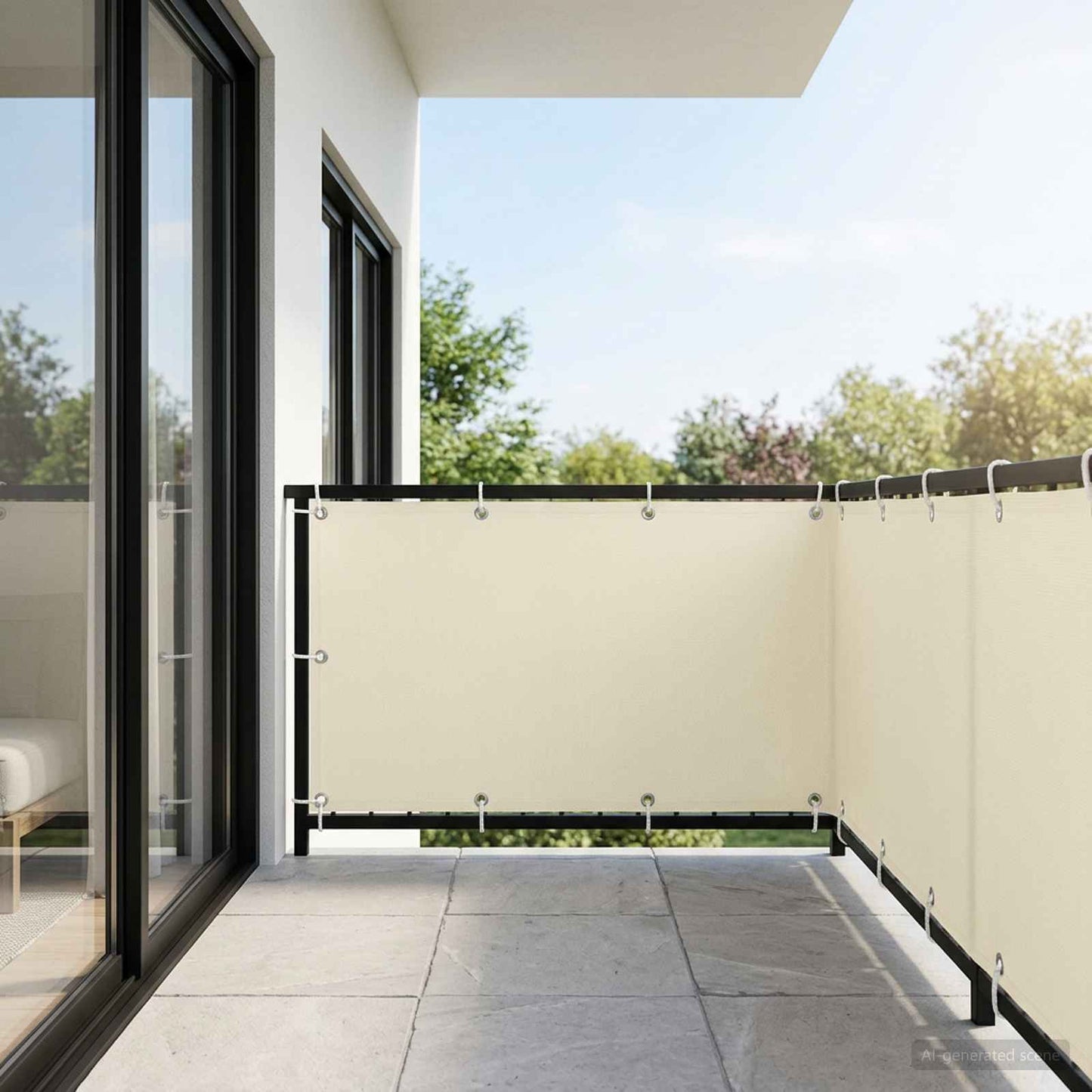 vidaXL Αδιάφανο σκίαστρο μπαλκονιού 150 x 200 cm