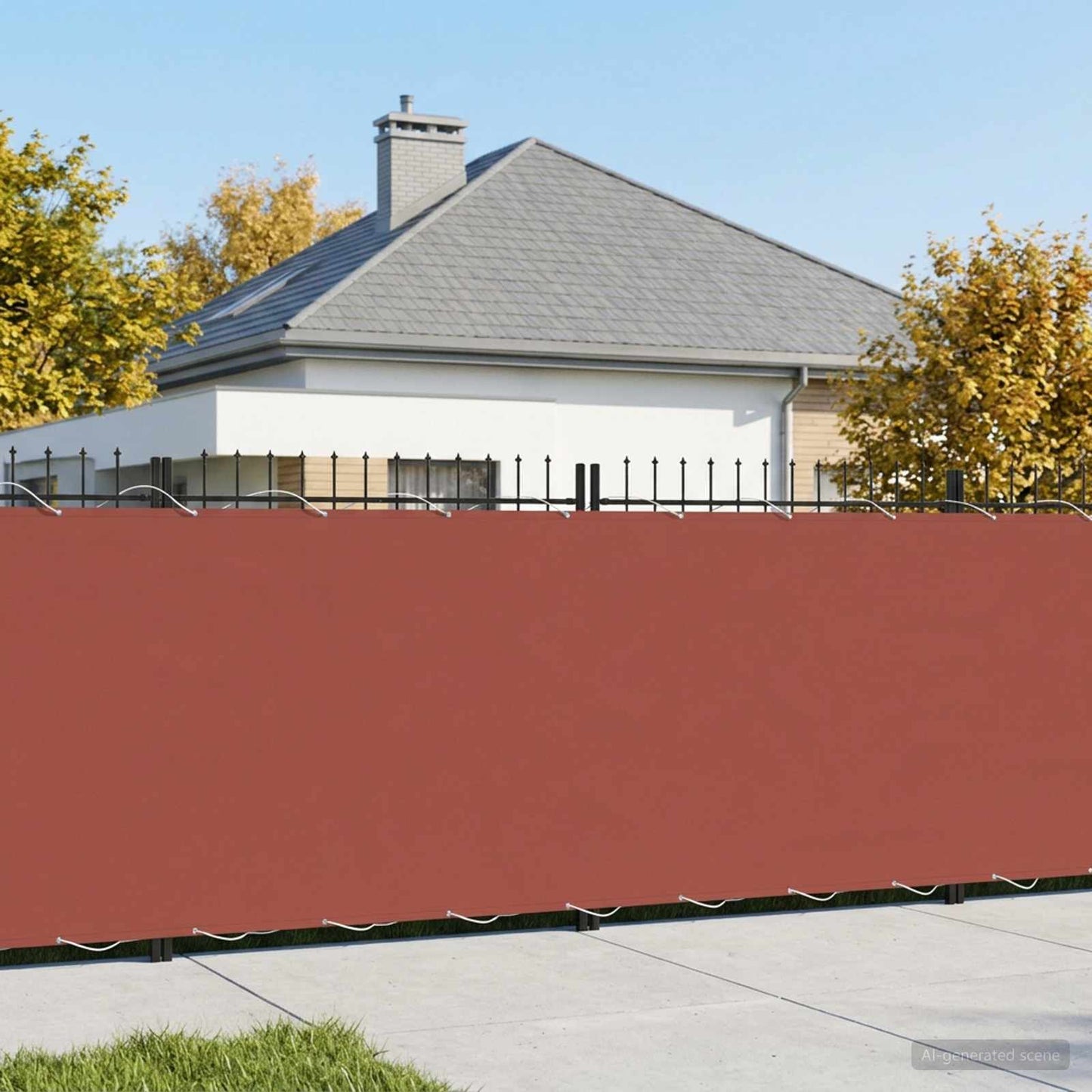 vidaXL Αδιάφανο σκίαστρο μπαλκονιού 200 x 400 cm Polyester Τερακότα