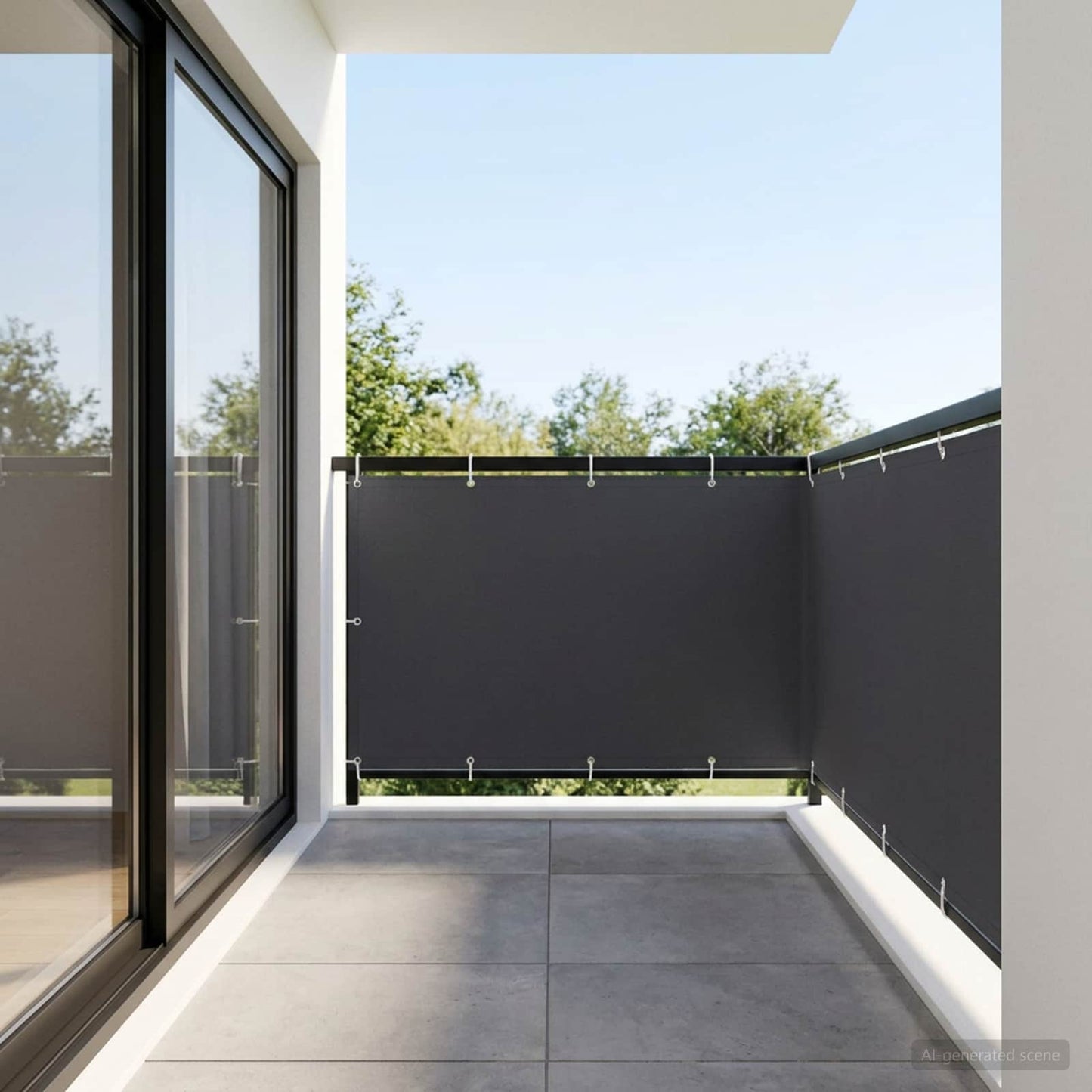 vidaXL Αδιάφανο σκίαστρο μπαλκονιού 150 x 1000 cm