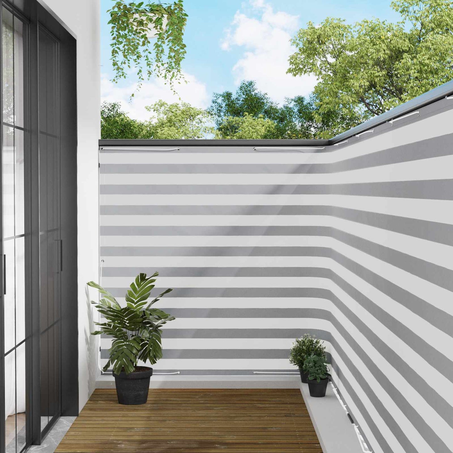 vidaXL Αδιάφανο σκίαστρο μπαλκονιού 150 x 400 cm