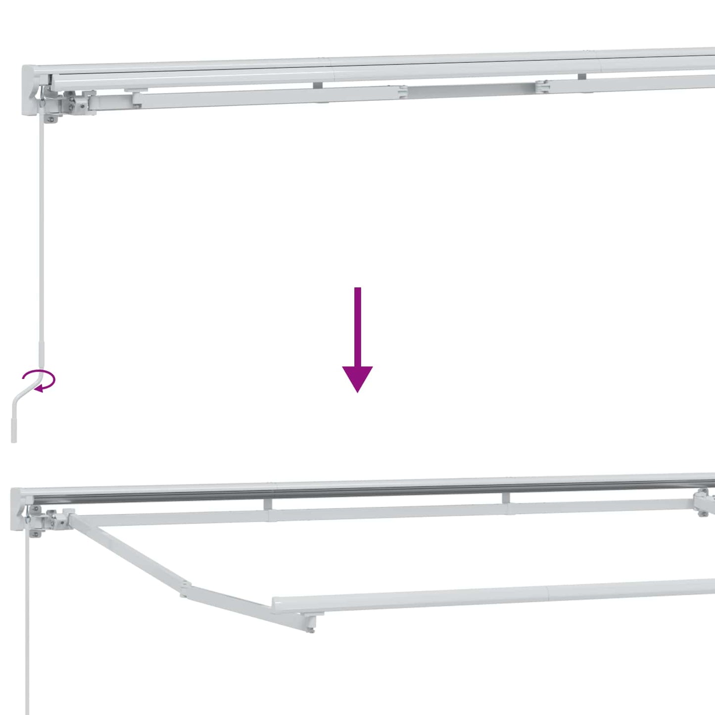 vidaXL Χειροκίνητο πλαίσιο τέντας με LED Άμμος 3,5 x 2 m