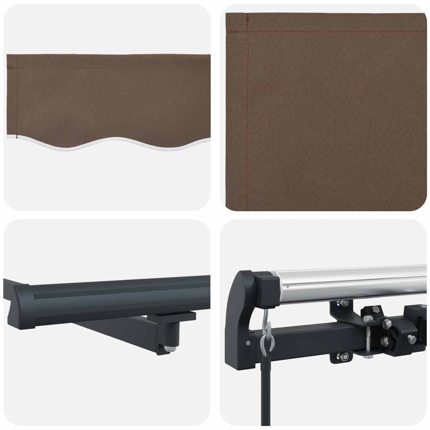 vidaXL Αναδιπλούμενη τέντα Taupe 4 x 2 m ύφασμα
