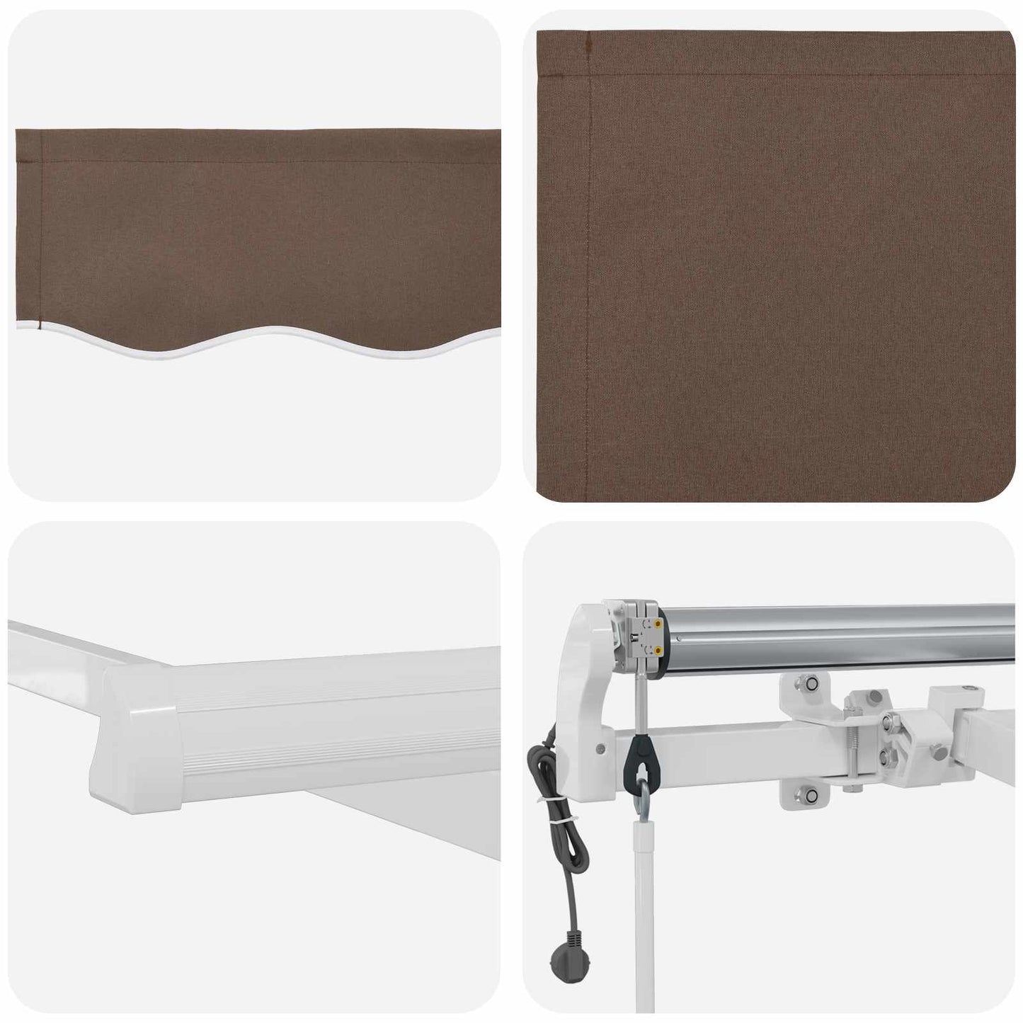 vidaXL Αναδιπλούμενη τέντα Taupe 4 x 2 m ύφασμα