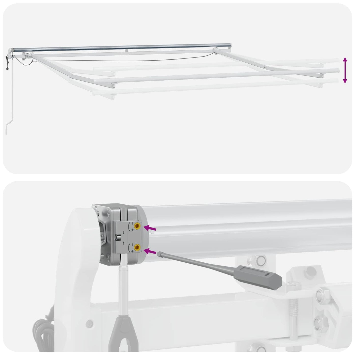 vidaXL Αναδιπλούμενη τέντα Άμμος 300 x 250 εκ Πολυεστέρας