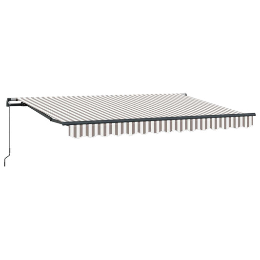 vidaXL Αναδιπλούμενη τέντα Ανοιχτό Γκρι και Λευκό 350 x 250 εκ