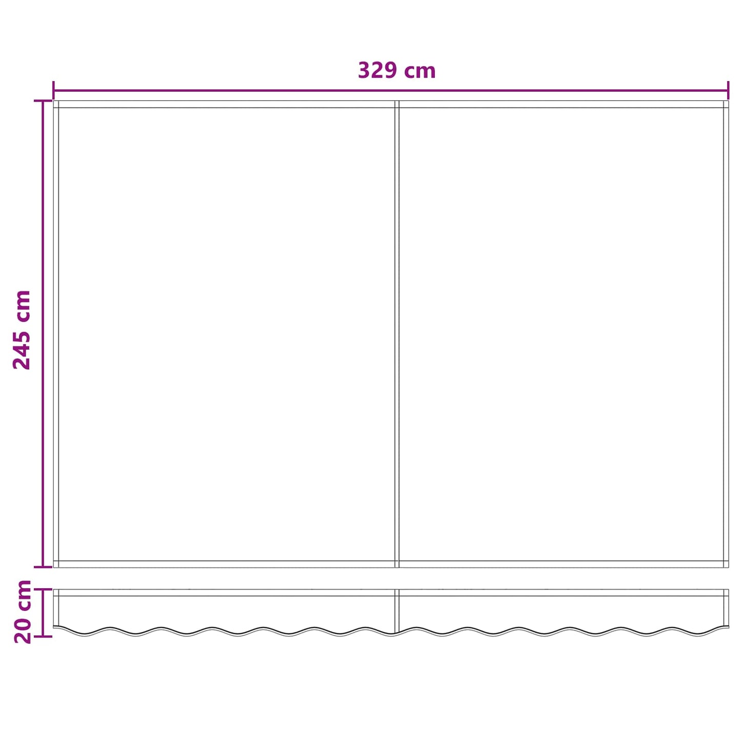 vidaXL Χειροκίνητο πλαίσιο τέντας με LED Taupe 3,5 x 2,5 μ