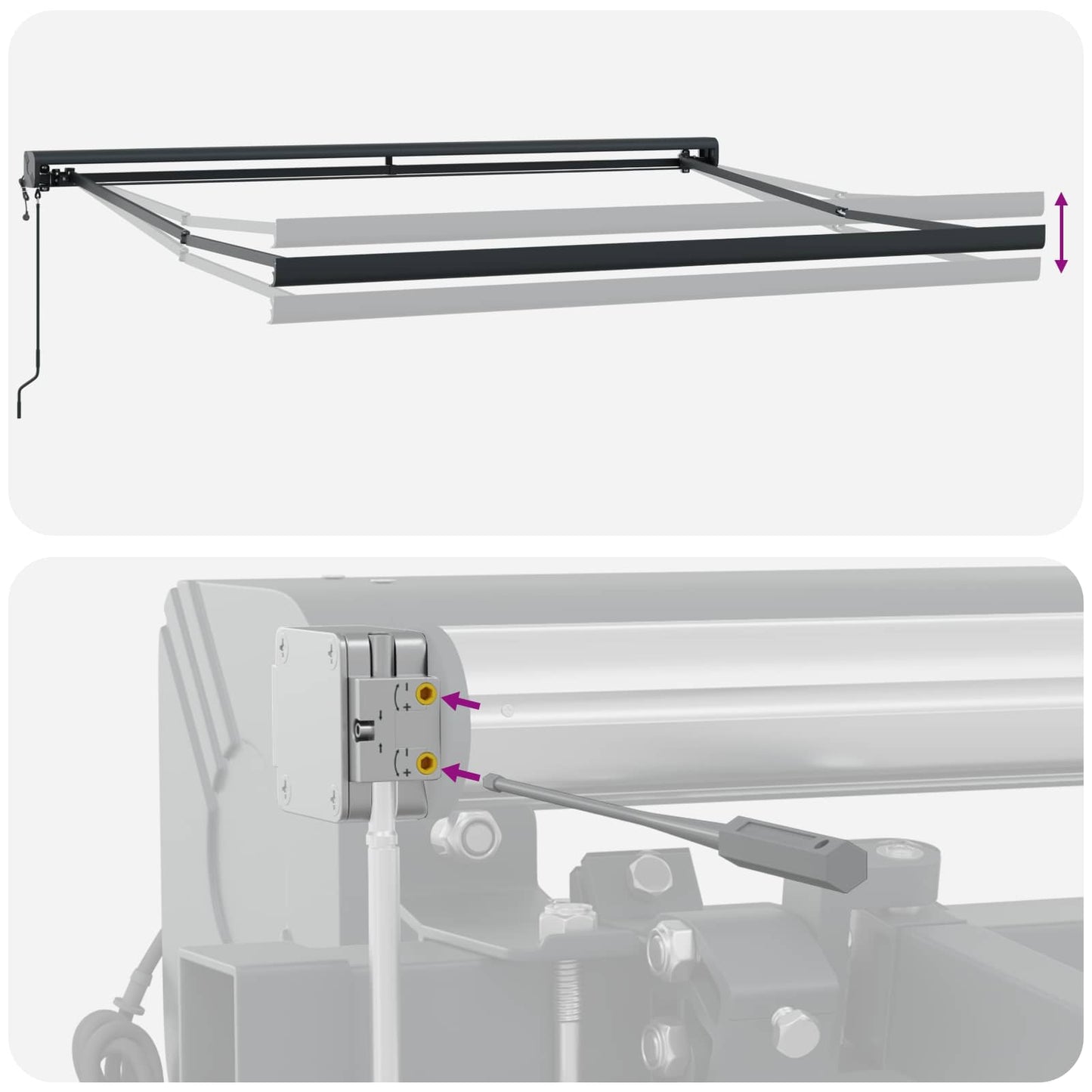 vidaXL Αναδιπλούμενη τέντα Άμμος 400 x 300 εκ Ύφασμα και Μέταλλο