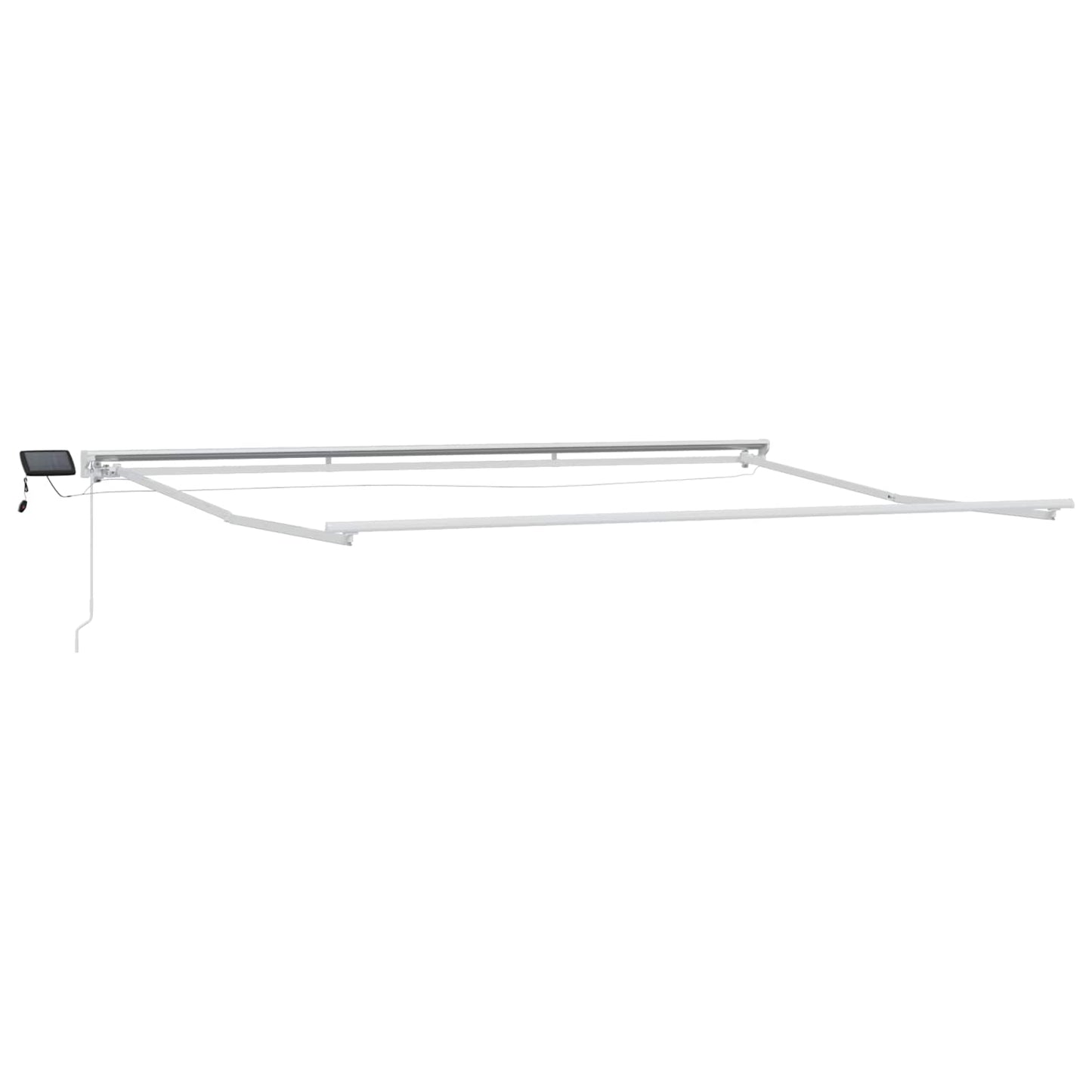 vidaXL Χειροκίνητο πλαίσιο τέντας με LED Άμμος 4 x 3 μ