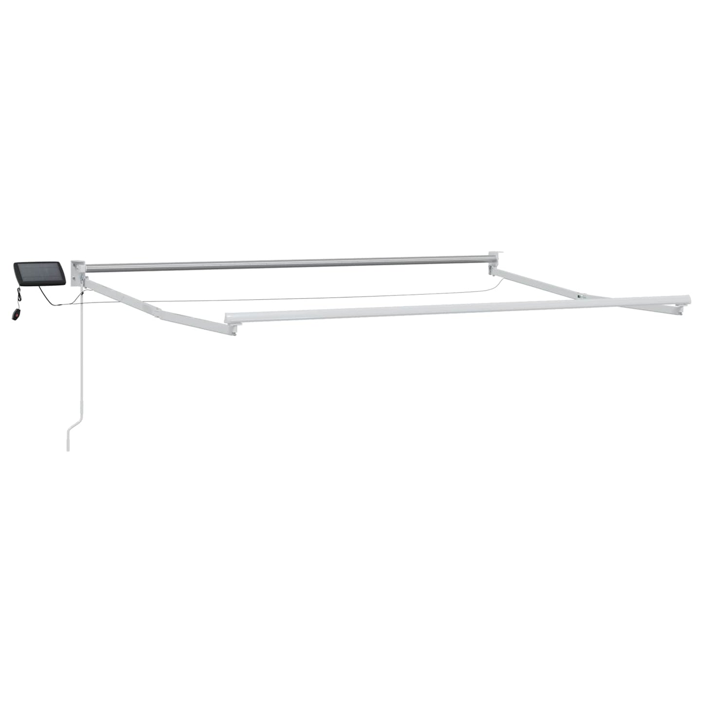 vidaXL Χειροκίνητη αναδιπλούμενη τέντα με LED Taupe