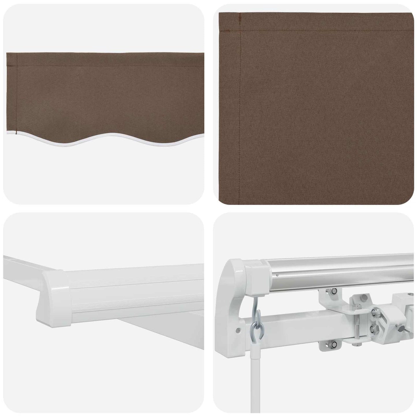 vidaXL Αναδιπλούμενη τέντα Taupe 450 x 350 εκ Ύφασμα και αλουμίνιο