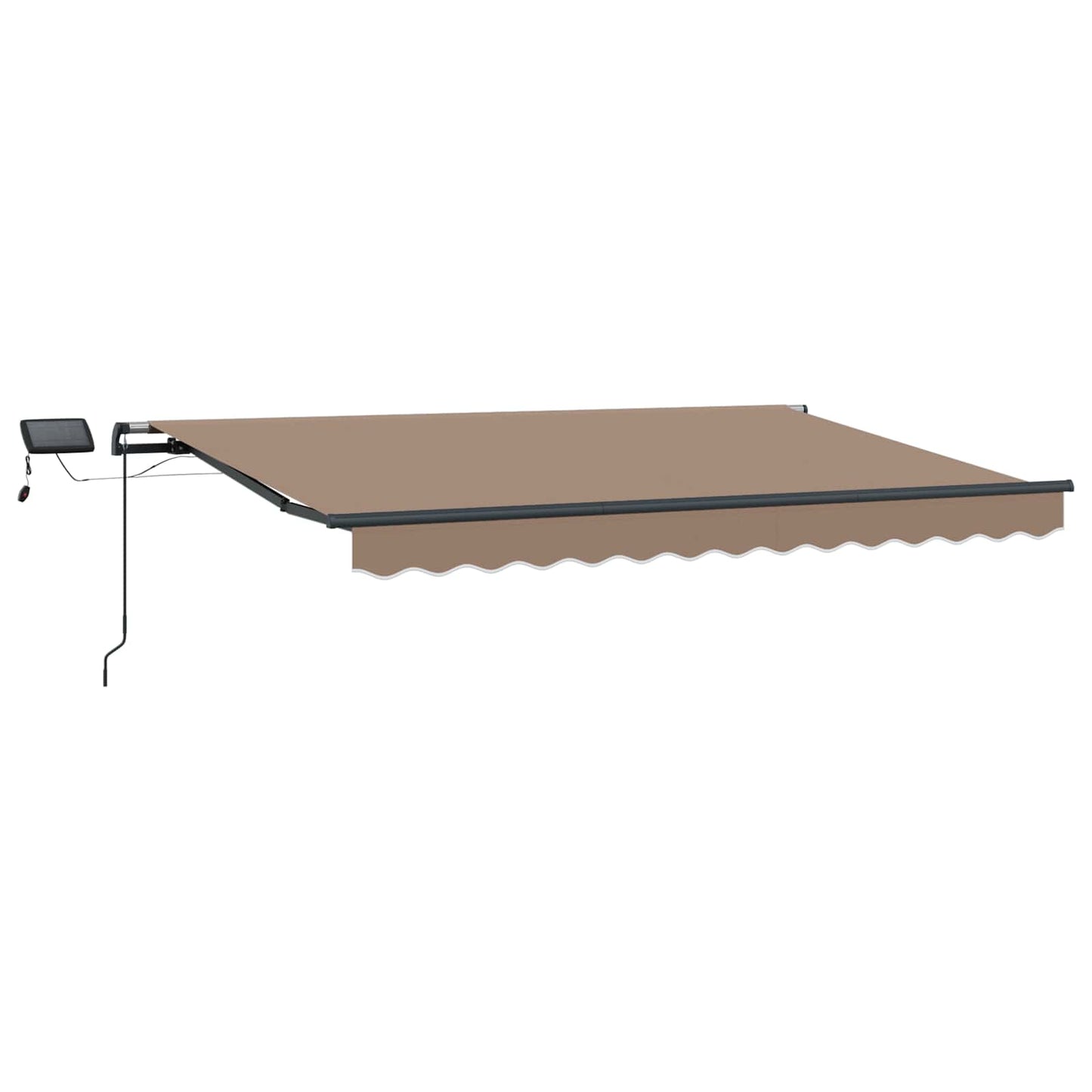 vidaXL Αναδιπλούμενη τέντα Taupe 450 x 350 εκ Ύφασμα και αλουμίνιο