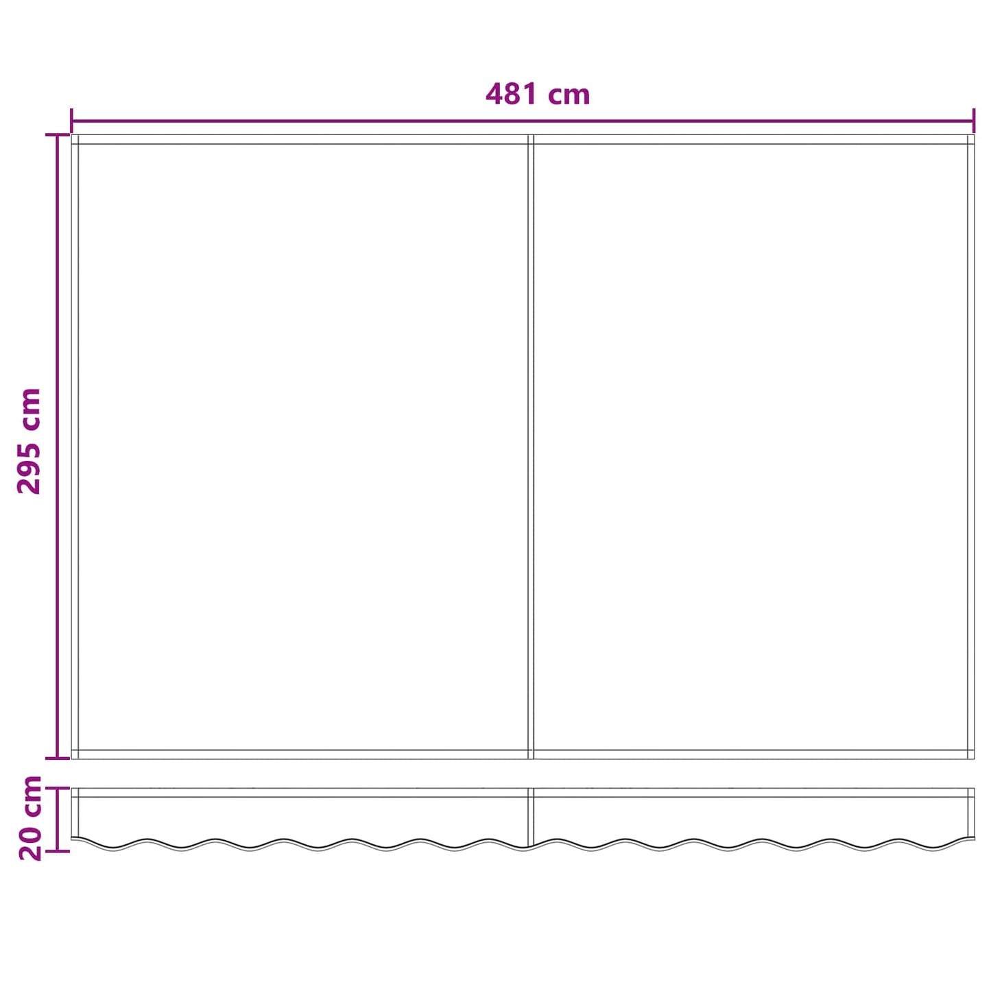 vidaXL Αναδιπλούμενη τέντα Ανοιχτό Γκρι και Λευκό 500 x 300 εκ