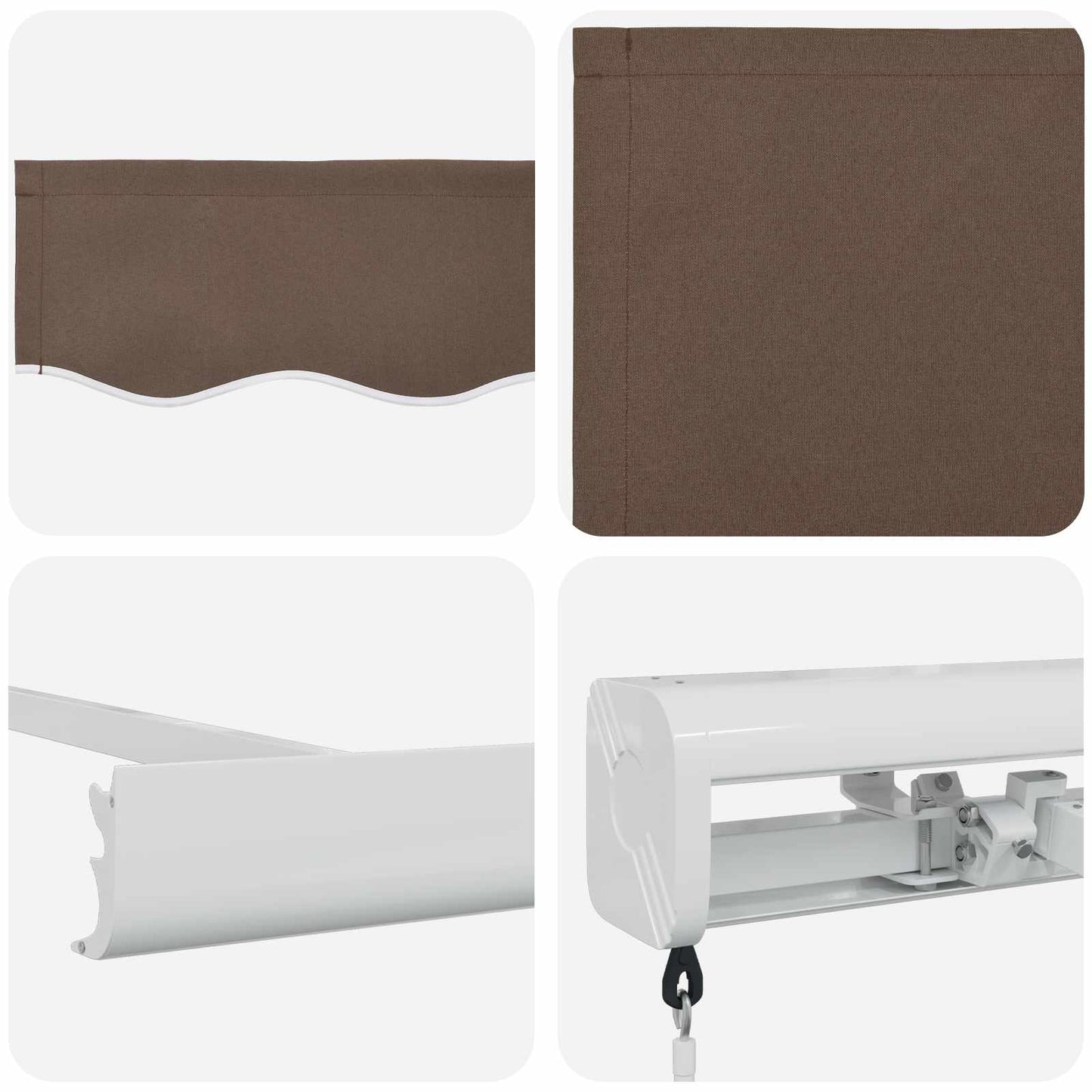 vidaXL Αναδιπλούμενη τέντα Taupe 500 x 300 εκ Καμβάς και Αλουμίνιο