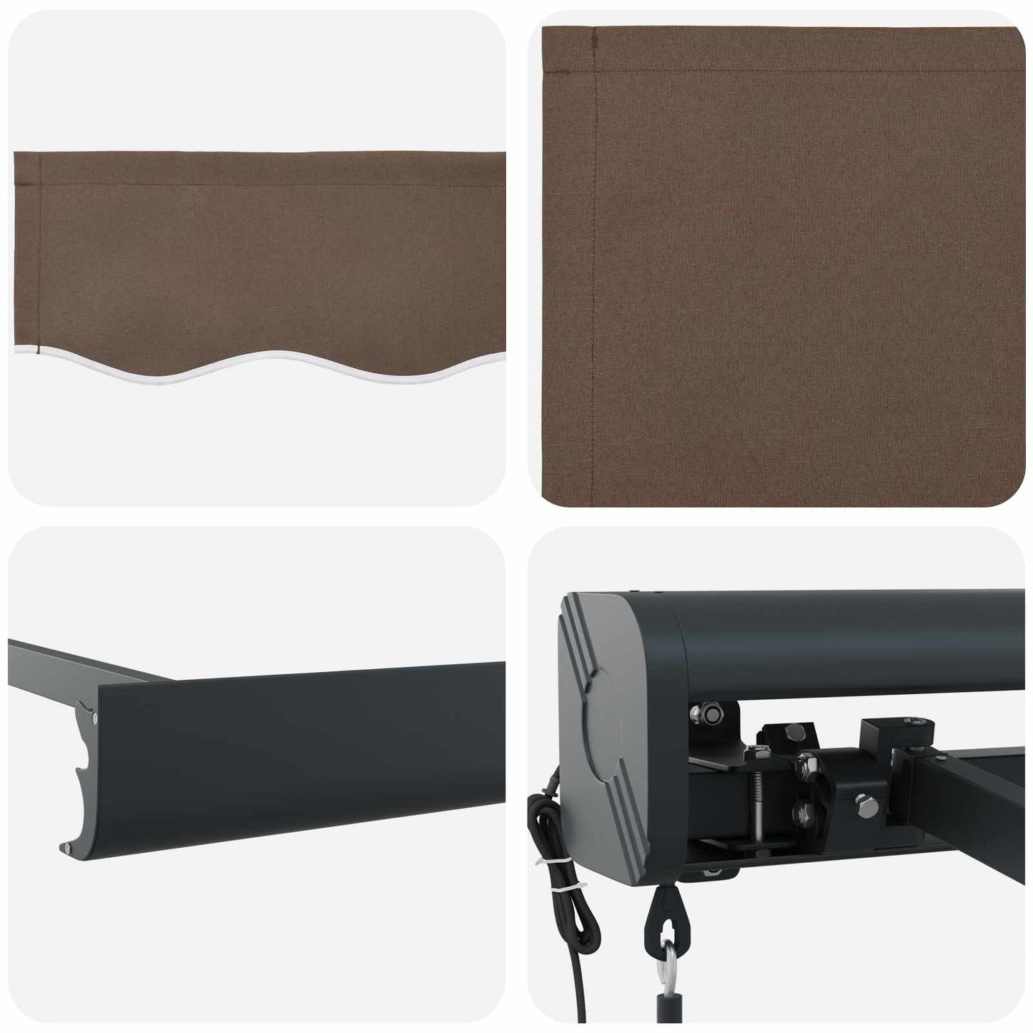 vidaXL Αναδιπλούμενη τέντα Taupe 500 x 300 εκ Ύφασμα και Μέταλλο