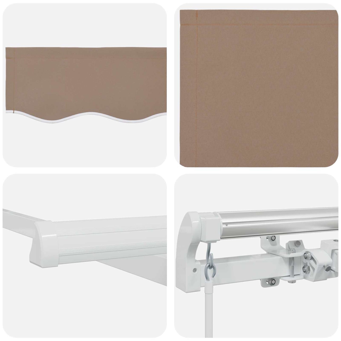 vidaXL Αναδιπλούμενη τέντα Taupe 600 x 300 εκ