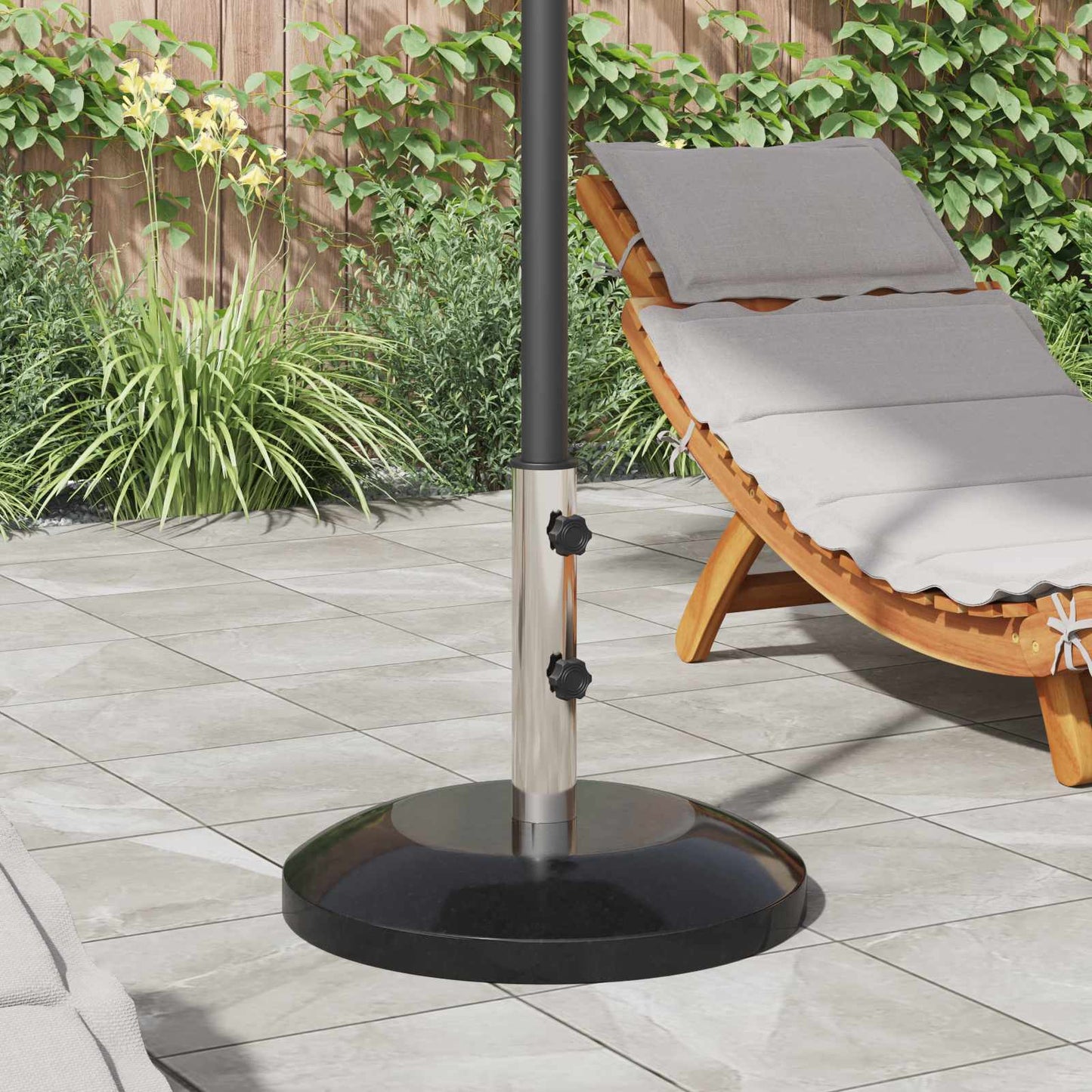 vidaXL Βάση παρασόλ για στύλους 40-50 χιλιοστών 26.75 kg Μαύρο