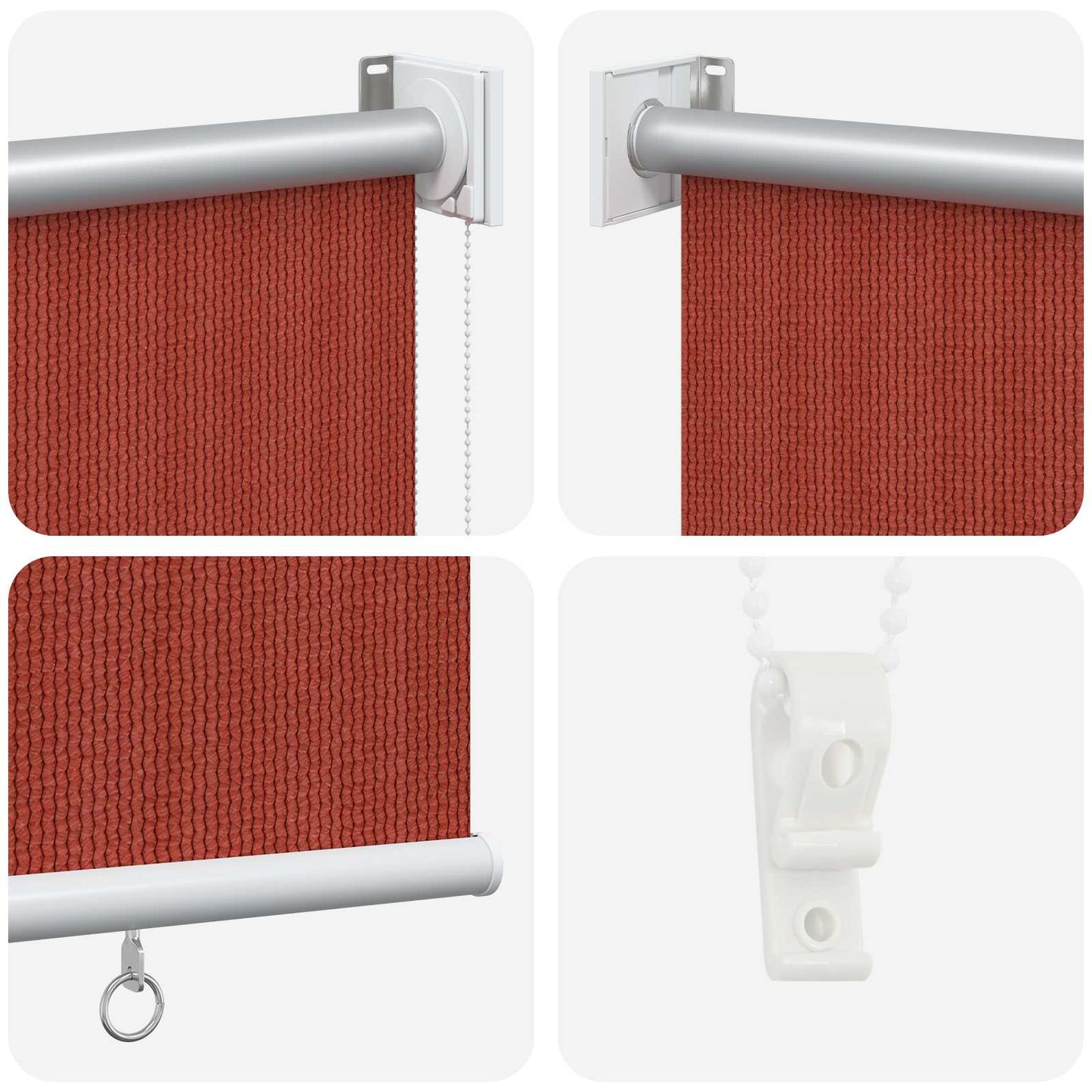 vidaXL Ρολό Εξωτερικού Χώρου 90% Φραγμός UV Τερακότα 180 x 230 cm HDPE