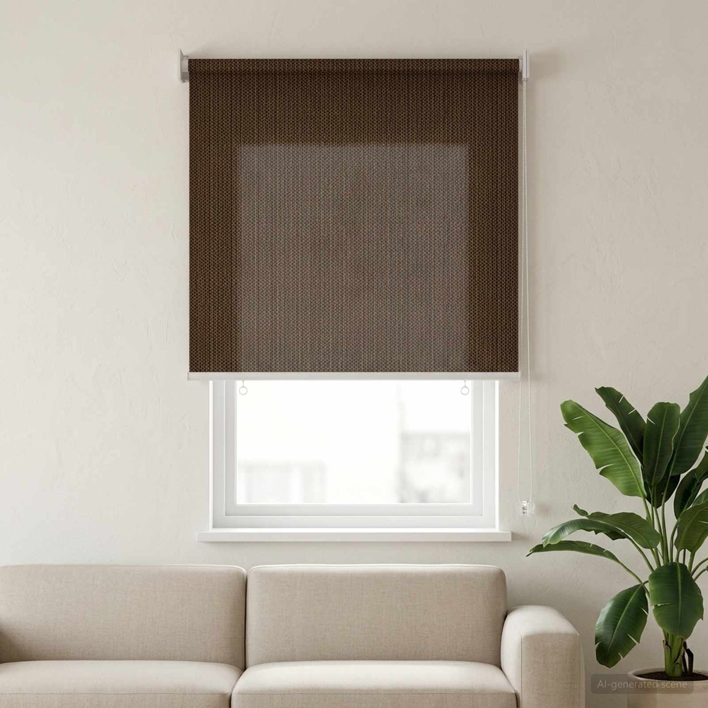vidaXL Ρολό Εξωτερικού Χώρου 90% Φραγμός UV Καφέ 80 x 140 cm HDPE