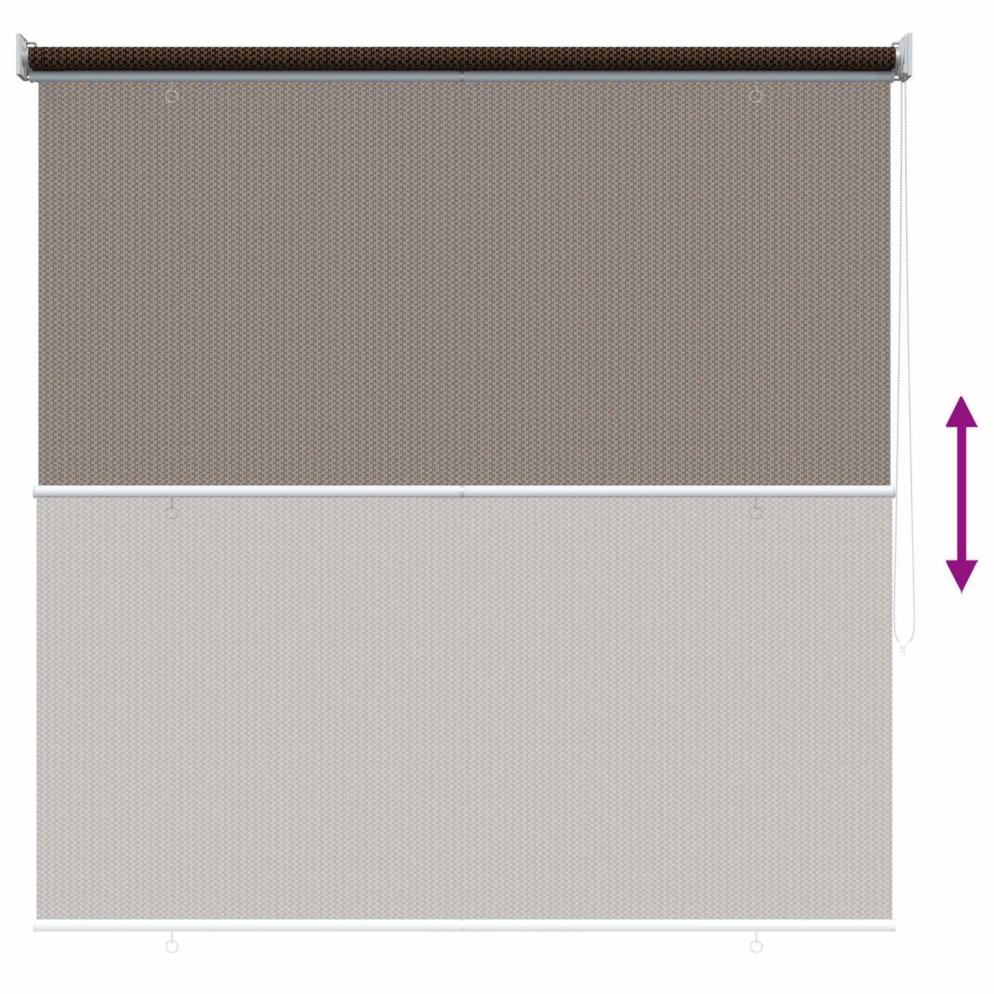 vidaXL Ρολό Εξωτερικού Χώρου 90% Φραγμός UV Καφέ 140 x 140 cm HDPE