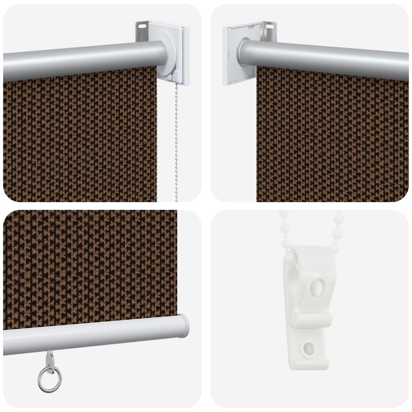 vidaXL Ρολό Εξωτερικού Χώρου 90% Φραγμός UV Καφέ 80 x 230 cm HDPE