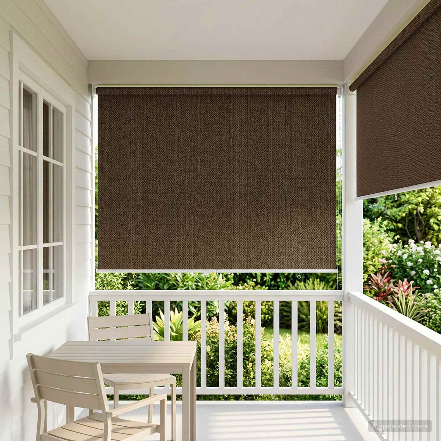 vidaXL Ρολό Εξωτερικού Χώρου 90% Φραγμός UV Καφέ 80 x 230 cm HDPE