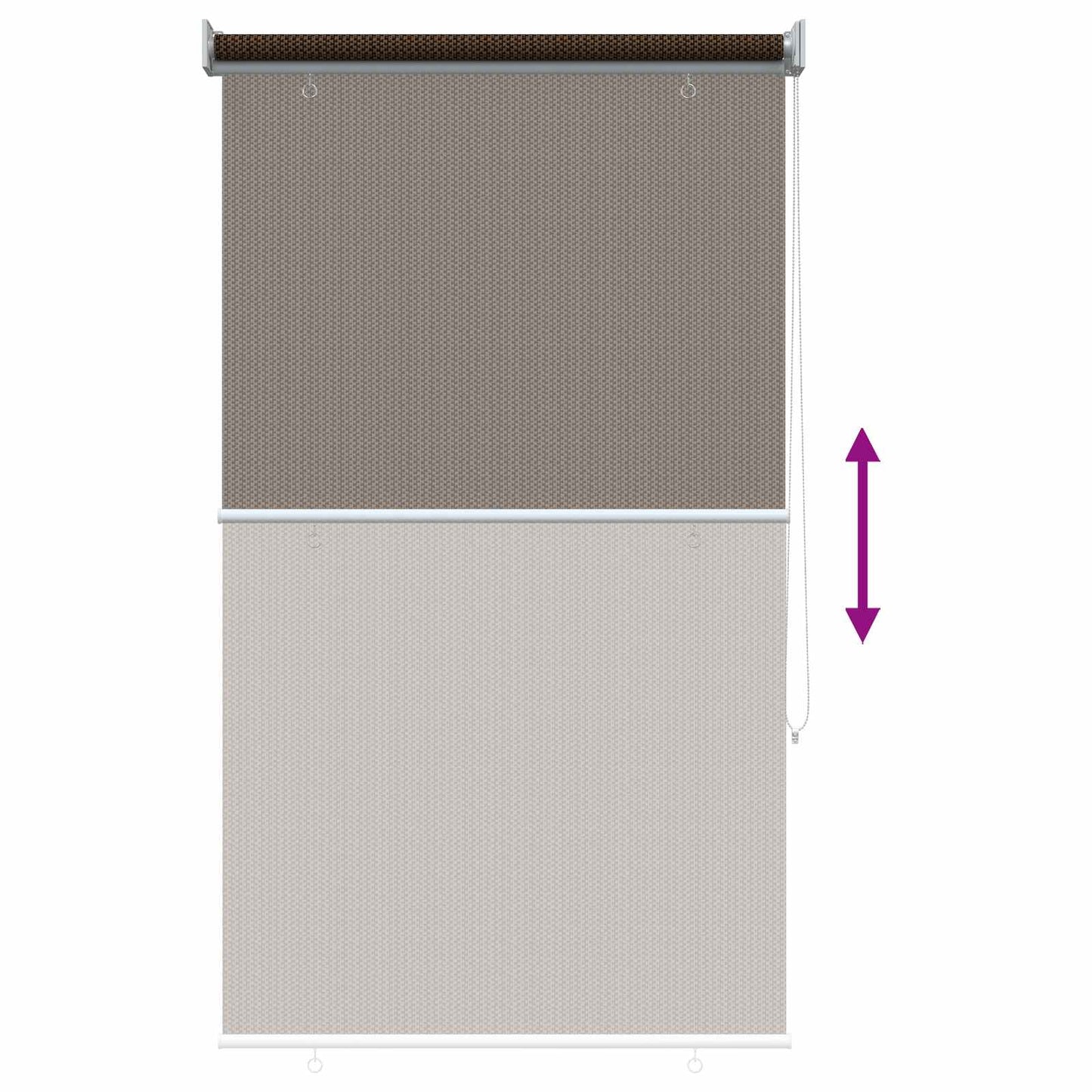 vidaXL Ρολό Εξωτερικού Χώρου 90% Φραγμός UV Καφέ 80 x 230 cm HDPE